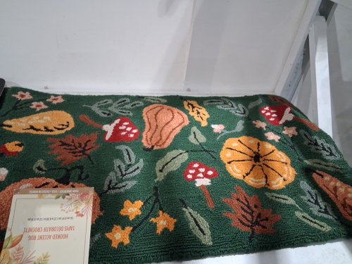 Harvest Hand-Hooked Accent Rug - 22" x 28" -Mustard Yellow / Pumpkin Orange (model:1796317) image 3