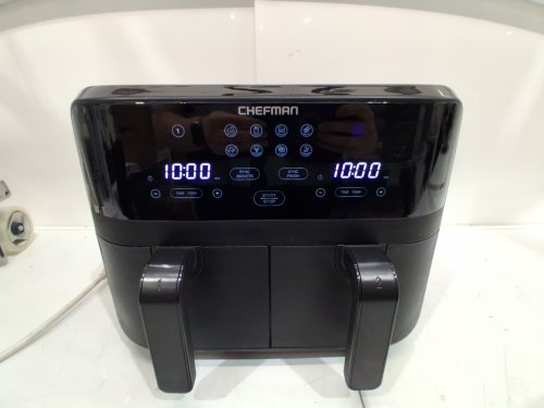 CHEFMAN TURBOFRY TOUCH SCREEN DUAL BASKET AIR FRYER - 9QT. TOTAL CAPACITY - BLACK (MODEL: RJ38-SQPF-45TDB-ca) image 6