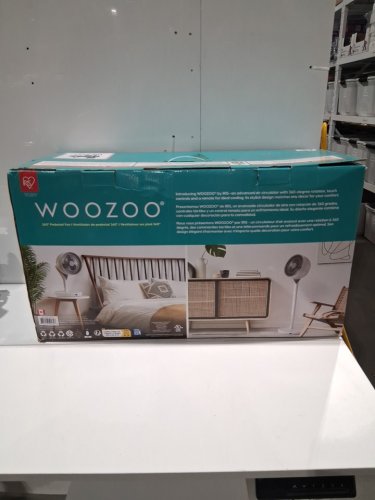 Woozoo 360° Pedestal 12-SPEED Air Circulator - ADJUSTABLE HEIGHT 21" TO 40" - WHITE (Model: STF-360DC/1747373) image 2