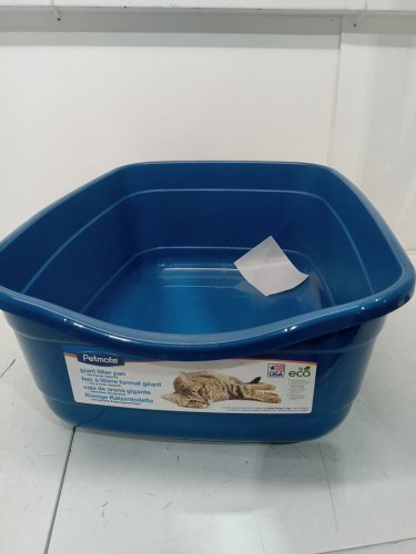PetMate Giant CAT Litter Pan - 25" x 18" x 10" - BLUE image 2