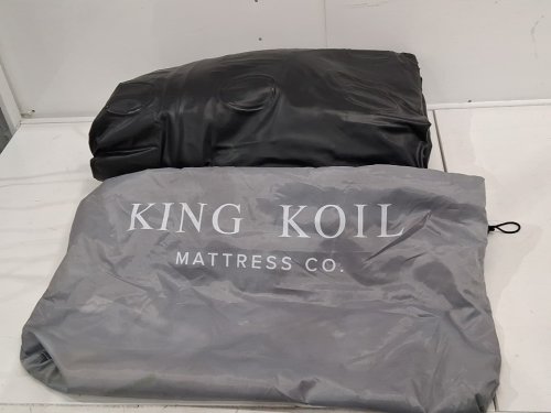 King Koil Luxury Air Mattress with Built-in High Speed Pump for Camping Home & Guests - QUEEN 16" H - BLACK/BEIGE (model: 29170) image 3