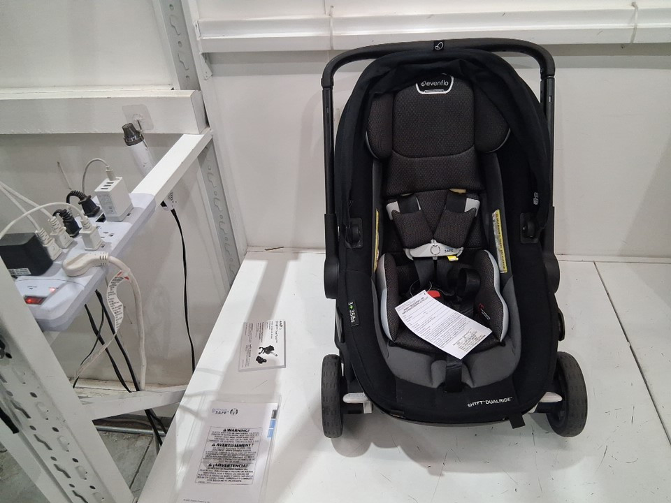 Evenflo Shyft DualRide Infant Car Seat and Stroller Combo - 35lb max - black (Model: 37312460CG) image 3
