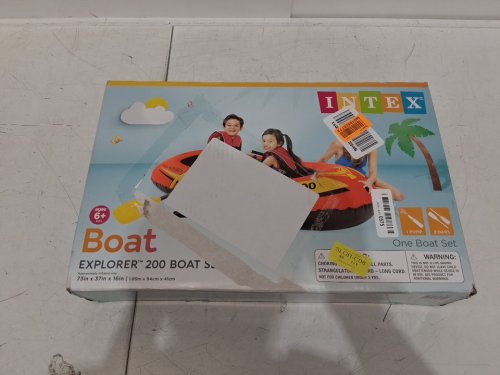 INTEX RECREATION Kids EXPLORER 200  INFLATABLE BOAT SET - 2-PERSON - 73" X 37" - ORANGE (MODEL: 58331EP) image 2