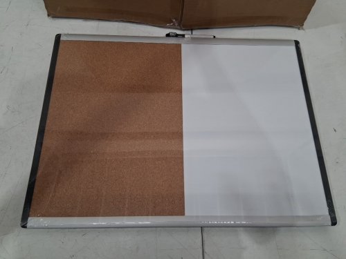 amazon basics Combo Magnetic Whiteboard & Cork Board with Aluminum Frame - 17" x 23" - white/brown (model: KK3098B) image 3