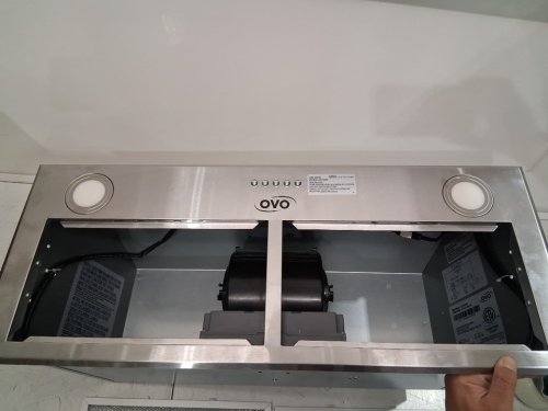 OVO Built-In Range Hood Vent with 3-Speed Exhaust Fan -  280 CFM - 28" - Stainless Steel - (model: ‎OV-3006) image 5