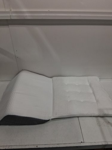 Shinnwa Dual-Layer Memory Foam Knee Wedge Pillow for back sleeping - 23.5" x 18.8" x 8" - White/Grey image 4