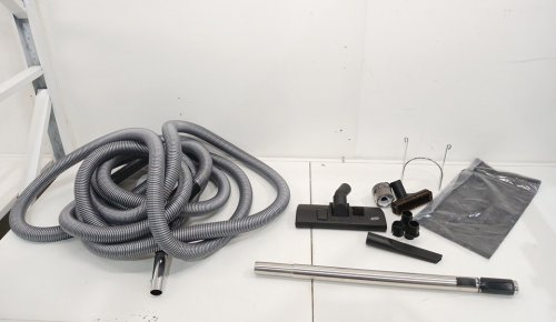 OVO CENTRAL VACUUM ATTACHMENT KIT WITH HOSE - 40FT - GREY (MODEL: KIT-LV40S) image 3