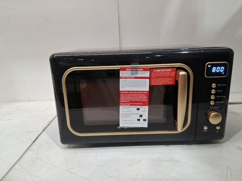 Frigidaire Retro Microwave Oven - 0.7CU.FT - 700W - retro Black/Gold (Model: EMW788-BLACKGLD) image 3