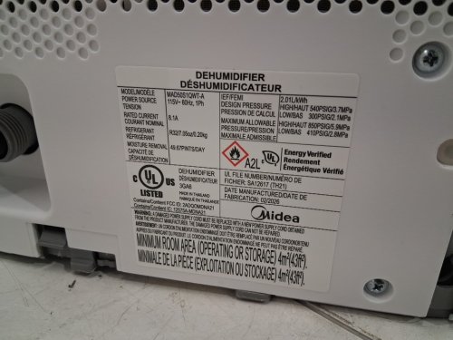 MIDEA CUBE SMART WIFI DEHUMIDIFIER, COMPATIBLE WITH ALEXA - 50 PINT - 4,500 SQ. FT - WHITE (MODEL: MAD50S1QWT-A) image 7
