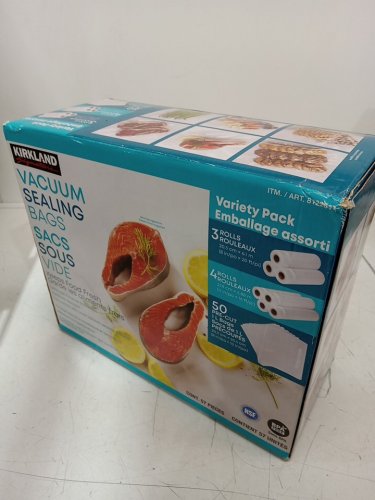 57pk KIRKLAND SIGNATURE VACUUM SEALING BAGS - ASSORTED SIZES - CLEAR - (MODEL: 8122017) image 2