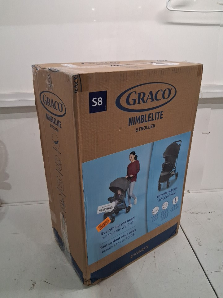 GRACO NIMBLELITE BRODY FOLDING STROLLER - 50LBS CAPACITY - GOTHAM/BLACK (MODEL: 2142927) image 2