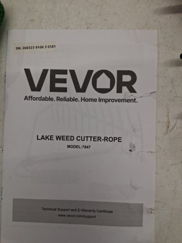 vevor double sided aquatic weed rake with rope - 24" - black (MODEL: 7847) image 4