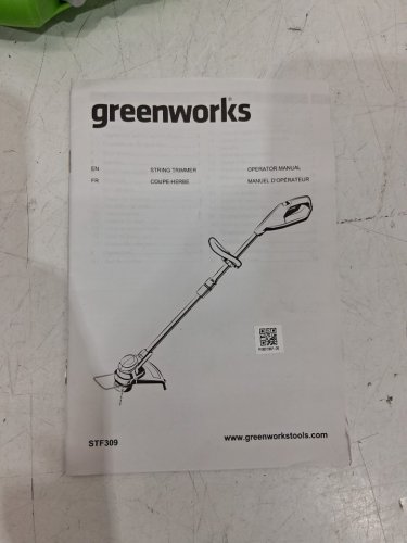 GREENWORKS CORDLESS STRING TRIMMER **TOOL ONLY** - 12" PATH 40V - GREEN/BLACK (MODEL: STF309/STF311) image 4
