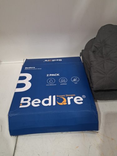 2PK Bedlore Soft & Breathable Dirt-Proof Waterproof Mattress Protector - queen Size - Gray image 3