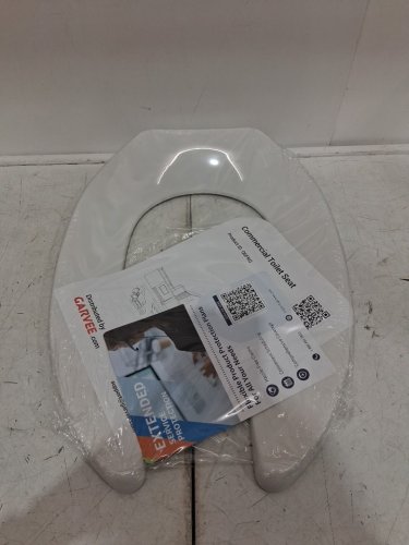 Garvee commercial elongated open front toilet seat - 18" - White (Model: pHO_0R8LREIA) image 3