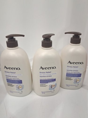 3PK AVEENO STRESS RELIEF body wash for normal to dry skin - 975ML/EACH  - lavender image 2