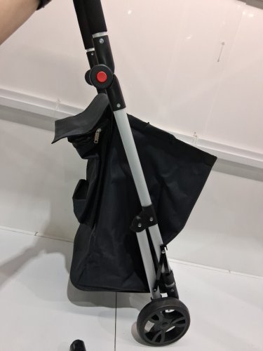KIFFLER FOLDABLE PORTABLE COMPACT LIGHTWEIGHT lined SHOPPING utility CART - 37" x 18" x 15" - black (model: zt-008) image 4