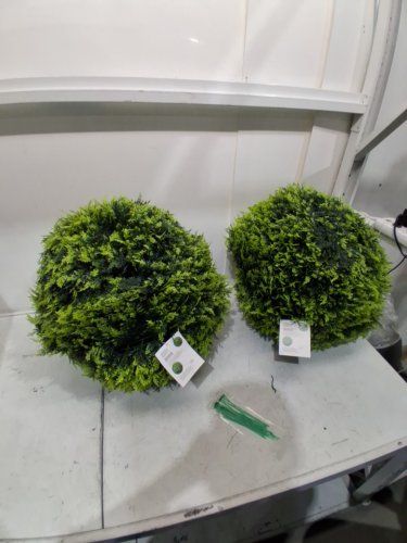 2PK costway artificial plant topiary ball - 22" - green (model: hz10292-M) image 3