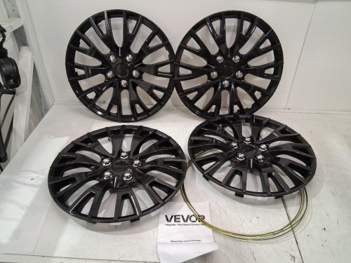 4pk Hubcaps Wheel Covers for various models - 16" - black/gloss (model: t-r16-20) image 3