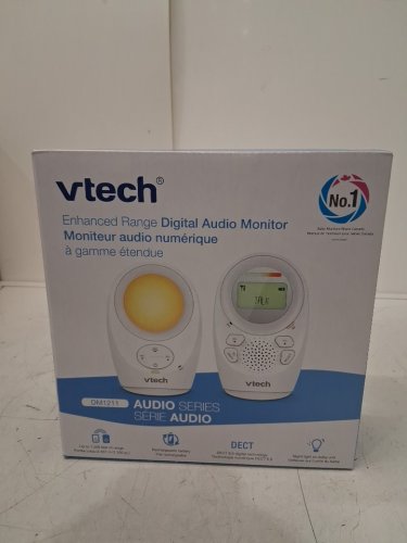 VTECH ENHANCED RANGE DIGITAL AUDIO BABY MONITOR, NIGHTLIGHT - WHITE (MODEL: DM1211) image 2