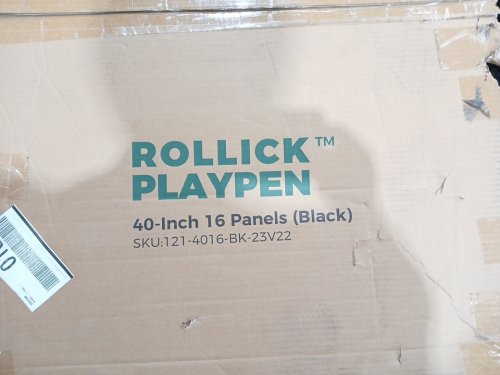 FXW ROLLICK16 PANEL METAL INDOOR DOG PLAYPEN - 40" - BLACK (MODEL: 121-4016-BK-23V22) image 8