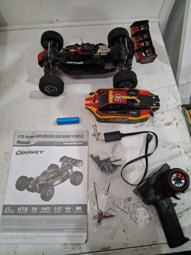 High Speed Racing RC Buggy - 1:12 scale - red/black image 3