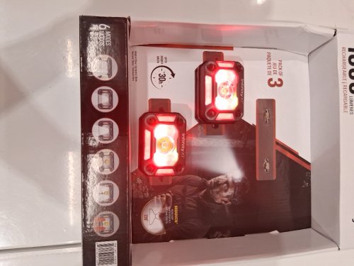 2PK Infinity X1 RECHARGEABLE Headlamps WITH 6 LIGHT MODES - 1500LM - BLACK/GREY (MODEL: 1938038) image 4