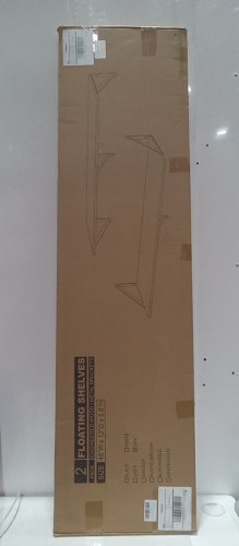 2PK Venusmiles FLOATING SHELVES engineered wood with heavy duty reversible brackets - 48" x 12" - Oak image 3
