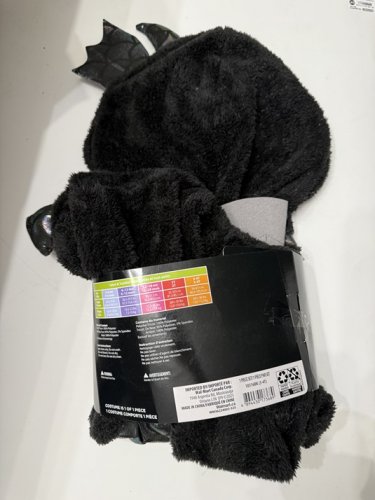 TODDLER ONE PIECE DARKNESS DRAGON COSTUME - 3-4T - BLACK image 3