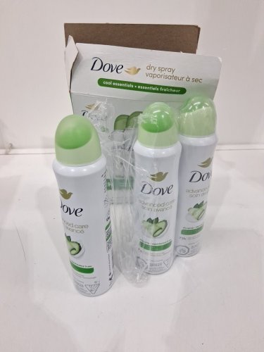3PK DOVE advanced care spray deodorant - 107g each - cool essentials image 2
