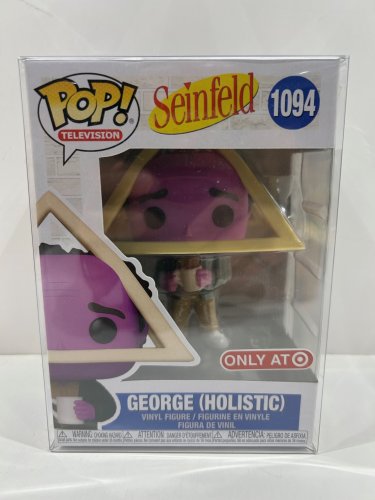 Funko pop! **only at target** Television: Seinfeld - George (holistic) vinyl figure (#1094) **plastic protector cover** image 2
