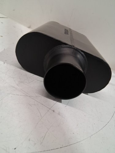FLOWMASTER 40 Series Original Aluminized Steel Chambered Muffler - 2.5" inlet/outlet - black (model: 425403) image 8
