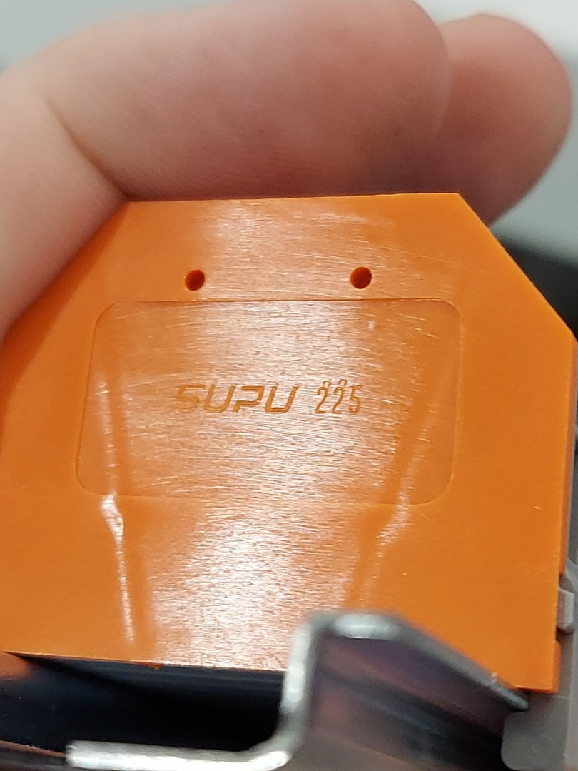 2 Supu 225 Rail Mounted X2 Terminal Block ON SUPU DIN RAIL WITH SUPU 215 CAPS (Model: CWT0096) image 5