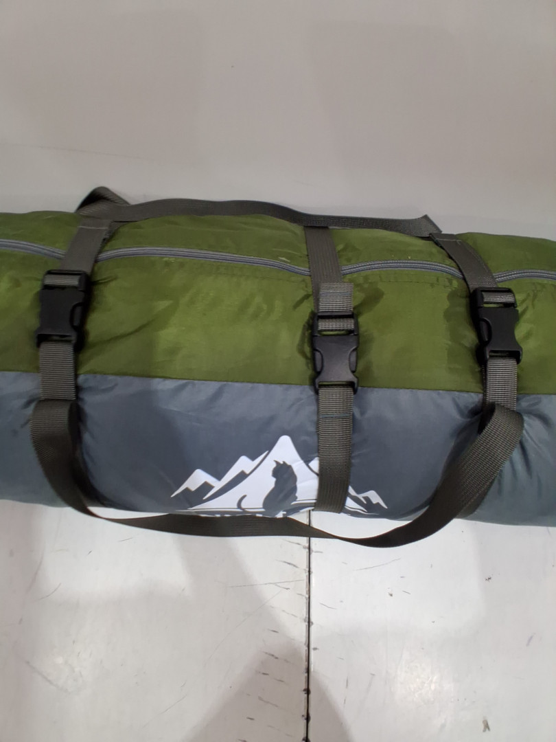 night cat double layer waterproof pop-up instant set up camping tent - 2-3 person cap - green/grey image 5