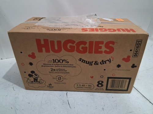 96pk huggies snug & dry baby diapers - size 8 / 45+lbs - multicoloured (model : 5641601) image 2