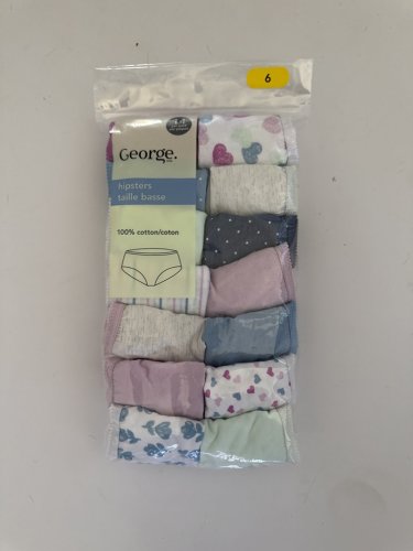GIRLS GEORGE HIPSTERS BRIEFS - 6 - ASSORTED COLOURS image 2