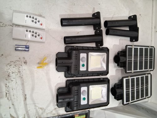 4PK KingHe WATERPROOF Dusk to Dawn Solar Parking Lot Lights with Motion Sensor AND  Remote Control - 6000K - black image 3