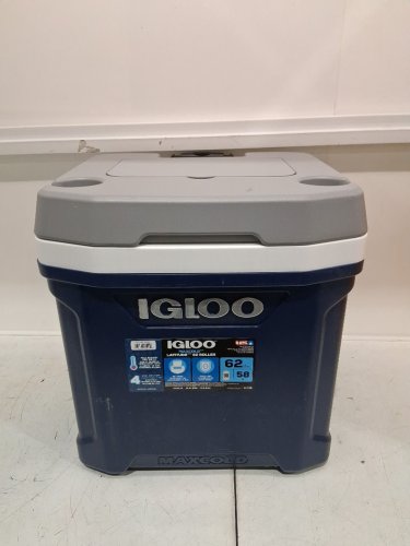 Igloo MaxCold Latitude wheeled Roller Cooler - 62qt/58L - grey/BLUE - (model: 1654526) image 2