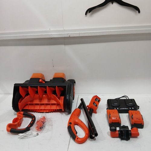 VOLTASK CORDLESS cordless snow blower WITH 2 BATTERIES & CHARGER - 16" - 48V - BLACK/ORANGE (MODEL: css004-160or-cavk/css004-160) image 3