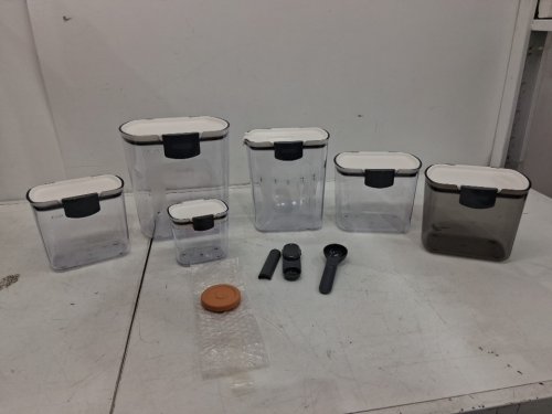 16PC Progressive Prokeeper baker's storage/container set with lids & accessories - clear / white (model:1016531) image 2