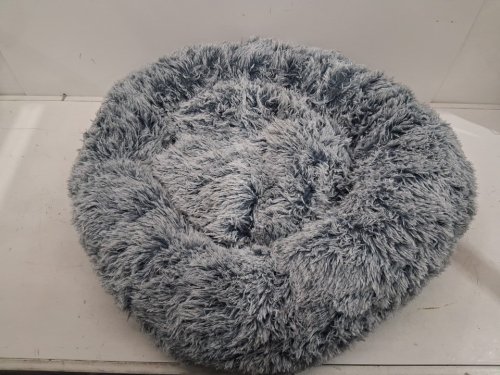 SHAGGY PLUSH donut PET bed - 30" - GRADIENT GREY image 3