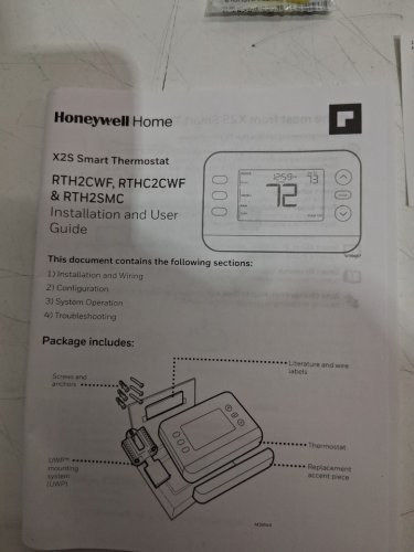 Honeywell Home X2P Programmable Thermostat, 1 Heat/1 Cool Compatibility, 5-2 Day Schedule - white - (model:rthc2CWF) image 7