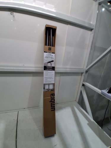 2pk Umbra modern Curtain Rod kit - 42" - 108" - black - (model: 2881747) image 2