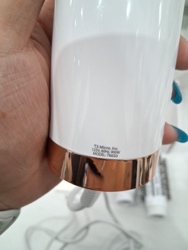 T3 AIREBRUSH DUO - INTERCHANGABLE HOT AIR & BLOW DRYER BRUSH - WHITE/ROSE GOLD (MODEL: 76650) image 7