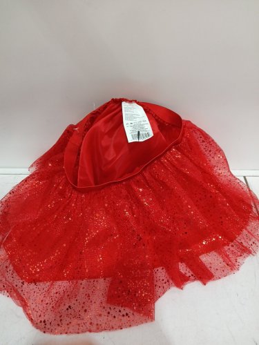 GIRL'S WAY TO CELEBRATE SPARKLY SHORT TUTU - LARGE - RED image 3