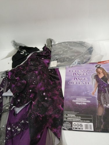WOMEN'S GOODMARK CELESTIAL ANGEL COSTUME - SMALL - PURPLE/BLACK image 2