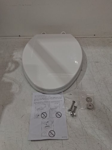 SAILTOK ELONGATED TOILET SEAT WITH SOFT CLOSE - 18.5" - WHITE image 3