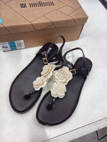 women's melissa solar springtime sandal - size 10 - black (Style: 1984148) image 2