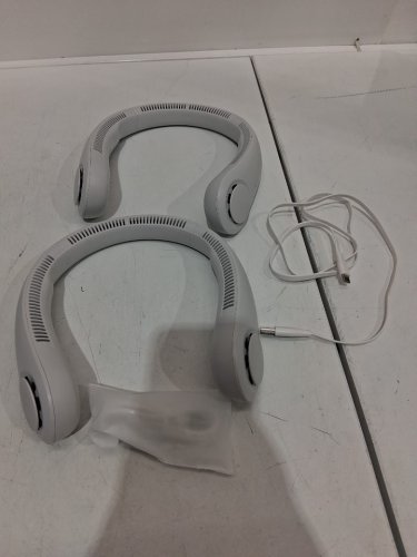2PK JISULIFE rechargeable cooling Neck Fans - WHITE (MODEL: 2789239) image 3