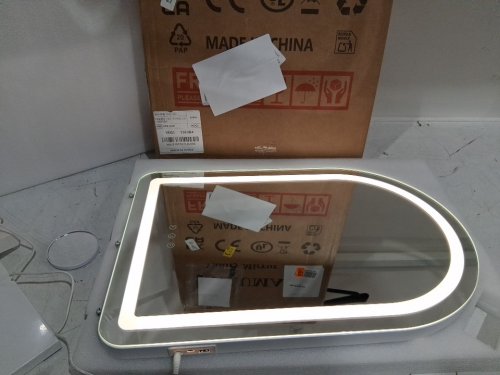 rounded halumao vanity mirror with lights & small magnification mirror - 3 light settings - 16" x 23.5" - white (model : B0DZGPS7M9 / BRY-4060) image 8